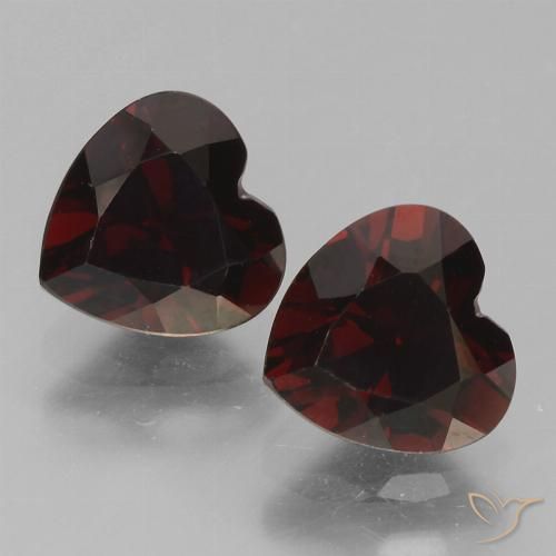 1.96ctw Natural Rojo oscuro Granate piropo, Corazón, VVS-VS
