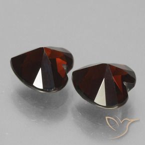 Gemas de Granate piropo Rojo oscuro natural de 1.96 ct, Corazón, VVS-VS