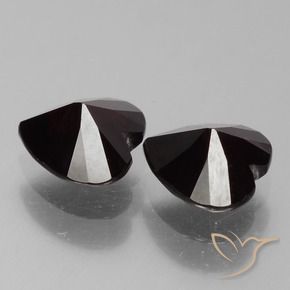 Gemas de Granate piropo Rojo oscuro natural de 1.73 ct, Corazón, VVS-VS