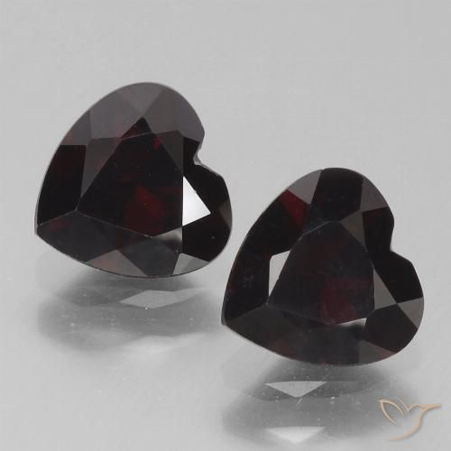 1.75ctw Natural Rojo oscuro Granate piropo, Corazón, VVS-VS