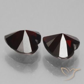 Gemas de Granate piropo Rojo oscuro natural de 1.75 ct, Corazón, VVS-VS