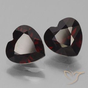 Gemas de Granate piropo Rojo oscuro natural de 1.80 ct, Corazón, VVS-VS