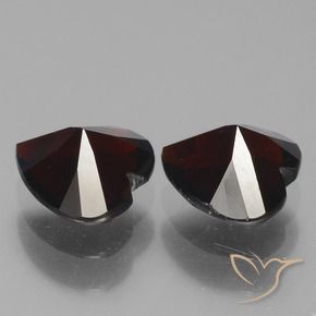 Gemas de Granate piropo Rojo oscuro natural de 1.80 ct, Corazón, VVS-VS