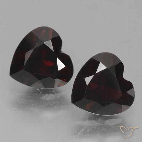 1.95ctw Natural Rojo oscuro Granate piropo, Corazón, VVS-VS