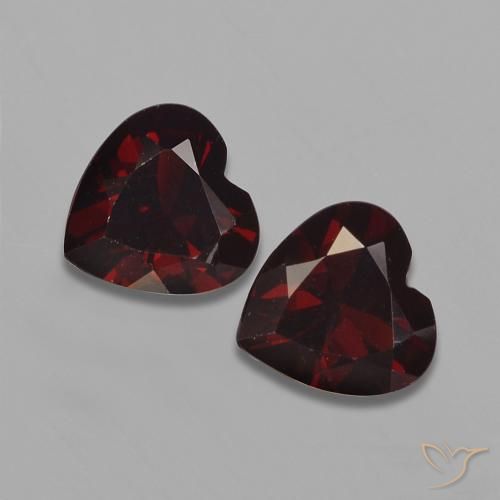 1.68ctw Natural Rojo oscuro Granate piropo, Corazón, VVS-VS