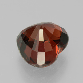 Granate piropo rojo natural de 2,00 ct, forma de corazón, VS