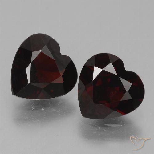 1.63ctw Natural Rojo oscuro Granate piropo, Corazón, VVS-VS