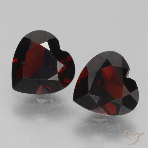 1.62ctw Natural Rojo oscuro Granate piropo, Corazón, VVS-VS