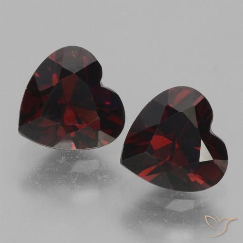 1.80ctw Natural Rojo oscuro Granate piropo, Corazón, VVS-VS