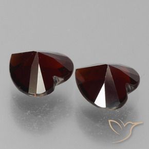 Gemas de Granate piropo Rojo oscuro natural de 1.80 ct, Corazón, VVS-VS