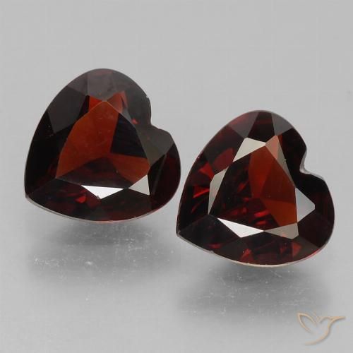 1.61ctw Natural Rojo negruzco Granate piropo, Corazón, VVS-VS