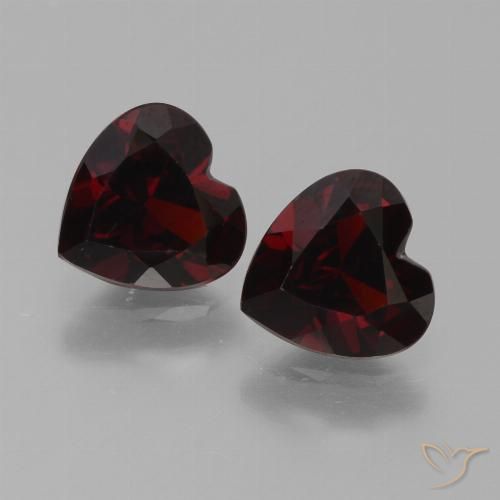 1.90ctw Natural Rojo negruzco Granate piropo, Corazón, VVS-VS