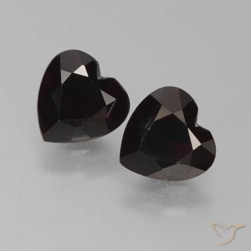 1.73ctw Natural Rojo oscuro Granate piropo, Corazón, VVS-VS