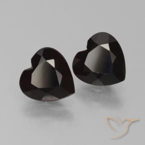 Gemas de Granate piropo Rojo oscuro natural de 1.73 ct, Corazón, VVS-VS