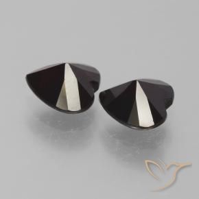 Gemas de Granate piropo Rojo oscuro natural de 1.73 ct, Corazón, VVS-VS