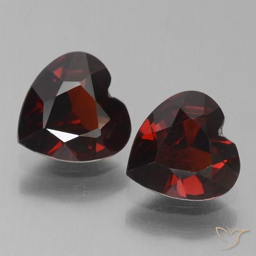 1.55ctw Natural Rojo oscuro Granate piropo, Corazón, VVS-VS