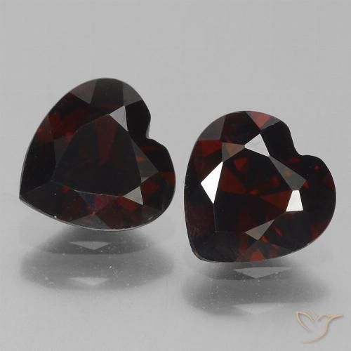 1.63ctw Natural Rojo oscuro Granate piropo, Corazón, VVS-VS