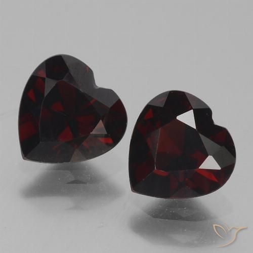 1.65ctw Natural Rojo oscuro Granate piropo, Corazón, VVS-VS