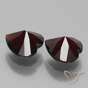 Gemas de Granate piropo Rojo oscuro natural de 1.65 ct, Corazón, VVS-VS