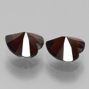 Gemas de granate piropo rojo natural de 1,74 ct, forma de corazón, VVS-VS