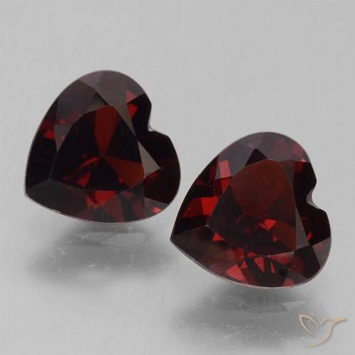 1.69ctw Natural Rojo negruzco Granate piropo, Corazón, VVS-VS