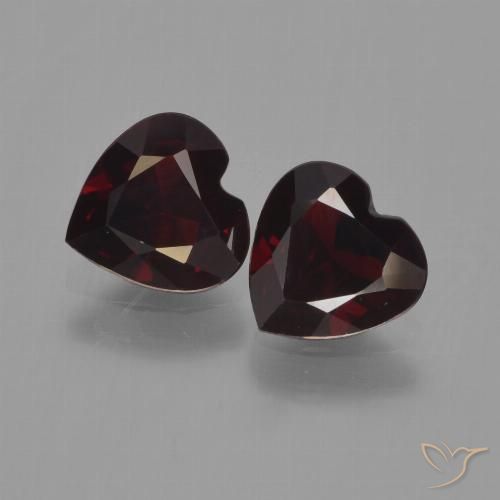 1.62ctw Natural Rojo oscuro Granate piropo, Corazón, VVS-VS