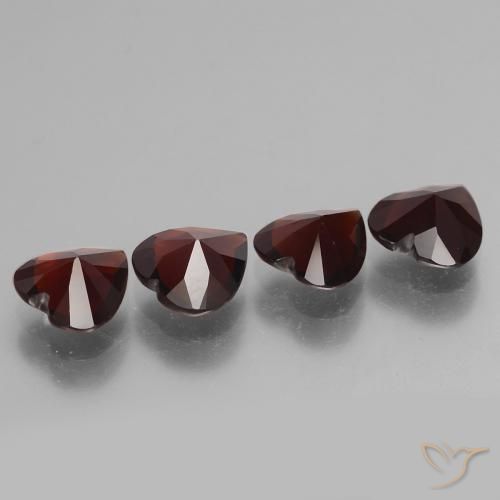 Gemas de Granate piropo Rojo oscuro natural de 2.93 ct, Corazón, VVS-VS