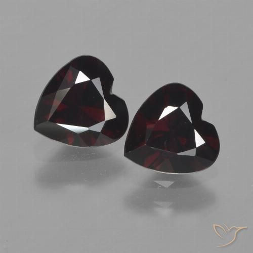 1.67ctw Natural Rojo oscuro Granate piropo, Corazón, VVS-VS