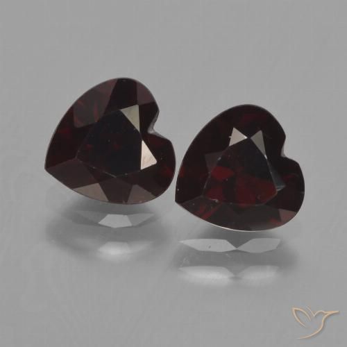 2.00ctw Natural Rojo negruzco Granate piropo, Corazón, VVS-VS