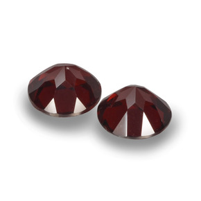 Gemas de granate piropo rojo natural de 2,15 ct, corte redondo, VVS-VS