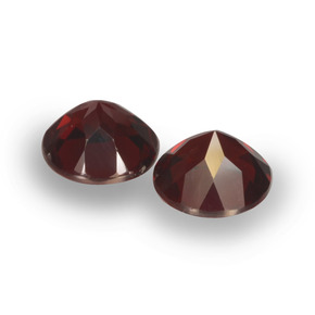 Gemas de granate piropo rojo natural de  ct, corte redondo, VVS-VS