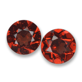 Gemas de granate piropo rojo natural de 2,04 ct, corte redondo, VS