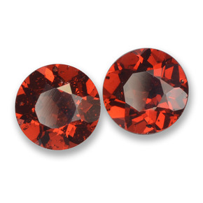 Gemas de granate piropo rojo natural de 2,04 ct, corte redondo, VS