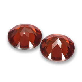 Gemas de granate piropo rojo natural de 2,04 ct, corte redondo, VS