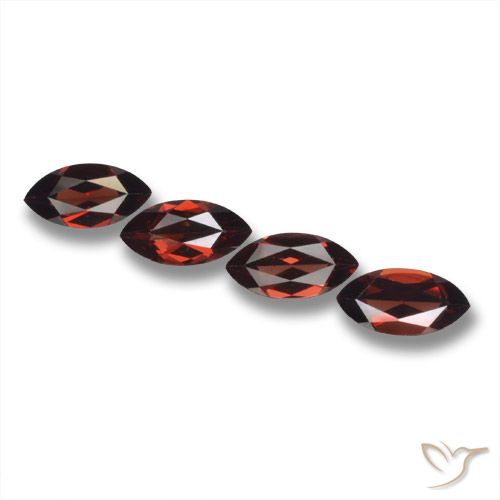 Gemas de Granate piropo Rojo oscuro natural de 8.33 ct, Marquesa, VVS-VS