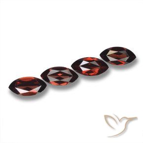 Gemas de Granate piropo Rojo oscuro natural de 8.33 ct, Marquesa, VVS-VS