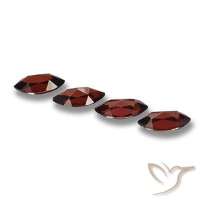 Gemas de Granate piropo Rojo oscuro natural de 8.33 ct, Marquesa, VVS-VS