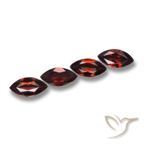 Gemas de Granate Piropo Rojo oscuro natural de 7.10 ct, Marquesa, VVS-VS