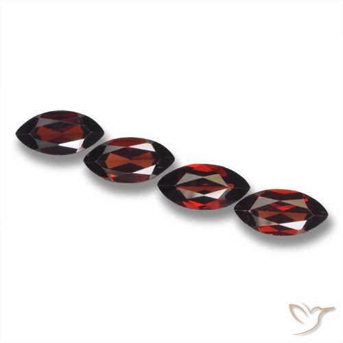 Gemas de Granate Piropo Rojo oscuro natural de 8.36 ct, Marquesa, VVS-VS