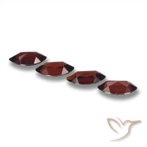 Gemas de Granate Piropo Rojo oscuro natural de 8.36 ct, Marquesa, VVS-VS