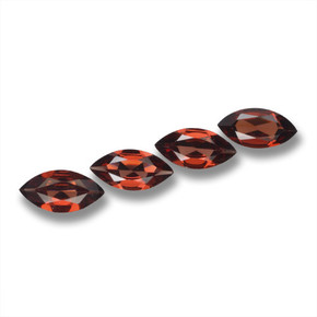 Gemas de granate piropo rojo natural de 6,33 ct, marquesa, VVS