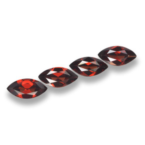 Gemas de granate piropo rojo natural de 6,89 ct, marquesa, VVS