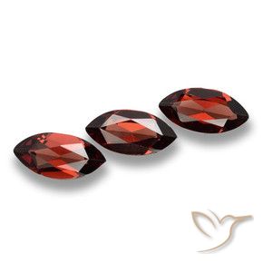Gemas de Granate piropo Rojo medio natural de 5.64 ct, Marquesa, VVS-VS