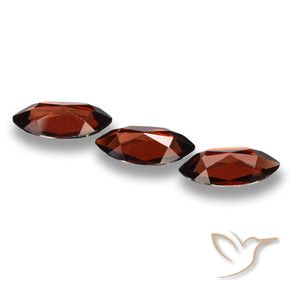 Gemas de Granate piropo Rojo medio natural de 5.64 ct, Marquesa, VVS-VS