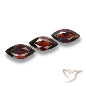 Gemas de Granate piropo Rojo negruzco natural de 4.97 ct, Marquesa, VVS-VS