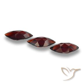 Gemas de Granate piropo Rojo negruzco natural de 4.97 ct, Marquesa, VVS-VS
