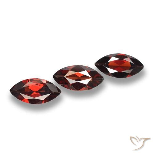 Gemas de Granate piropo Rojo oscuro natural de 5.23 ct, Marquesa, VVS-VS