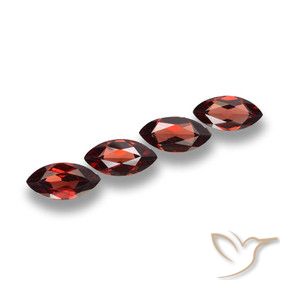 Gemas de Granate piropo Rojo oscuro natural de 7.67 ct, Marquesa, VVS-VS