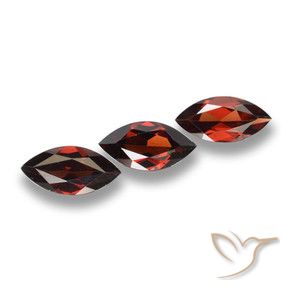 Gemas de Granate piropo Rojo oscuro natural de 5.73 ct, Marquesa, VVS-VS