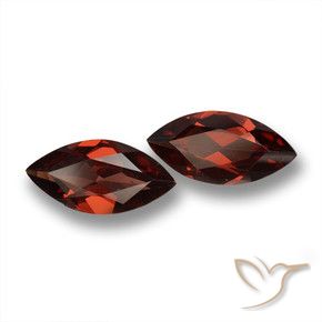Gemas de Granate piropo Rojo oscuro natural de 3.31 ct, Marquesa, VVS-VS